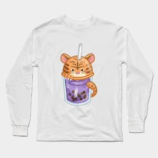 Tiger Bubble Tea Long Sleeve T-Shirt